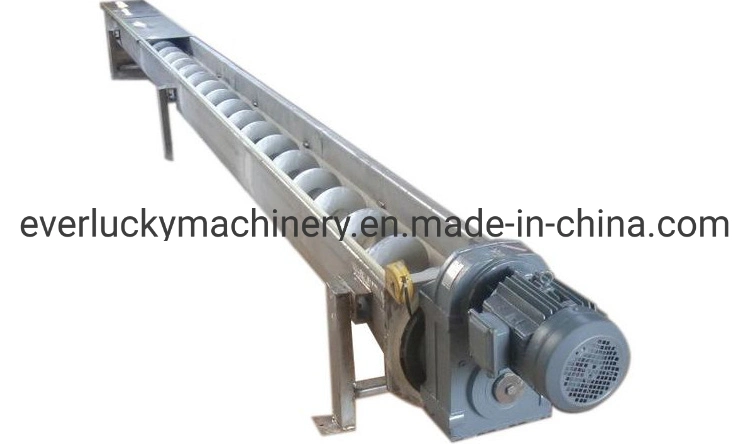 U Trough Shaftless Spiral Screw Conveyor for Sticky Filter Cake