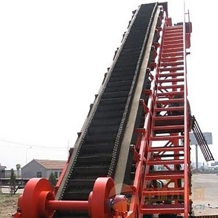 China Fire Resistant Grain Transport Corrugated Sidewall System Rubber Inclined Belt Conveyor