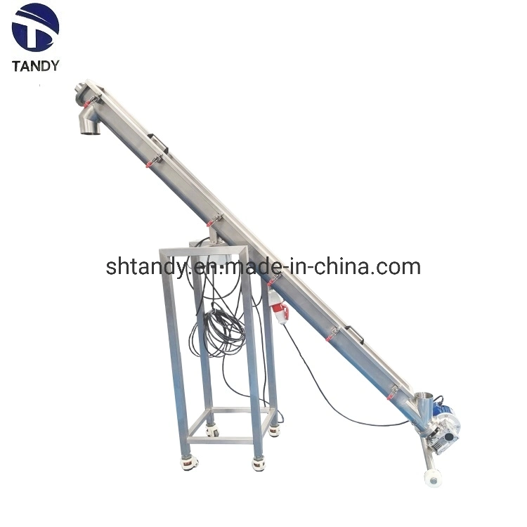 Bulk Material Handling Inclined Tubular Screw Conveyor Machine